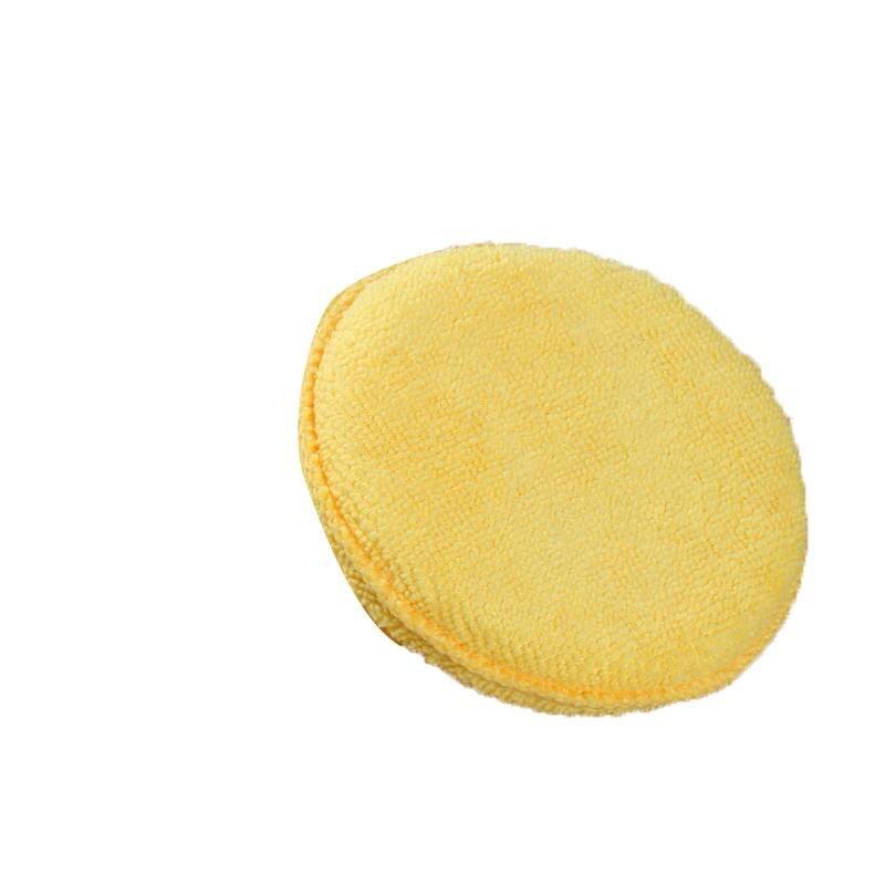 Esponja de microfibra para pulir y fregar, herramienta de limpieza de automóviles, esponja de microfibra redonda para pulir y limpiar el coche: 4