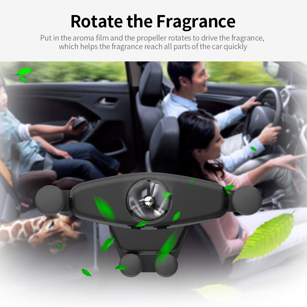Car Mount Holder For Mobile Phone Stent with Propeller Rotation Aromatherapy Universal Phone Holder for Various Phone Sizes