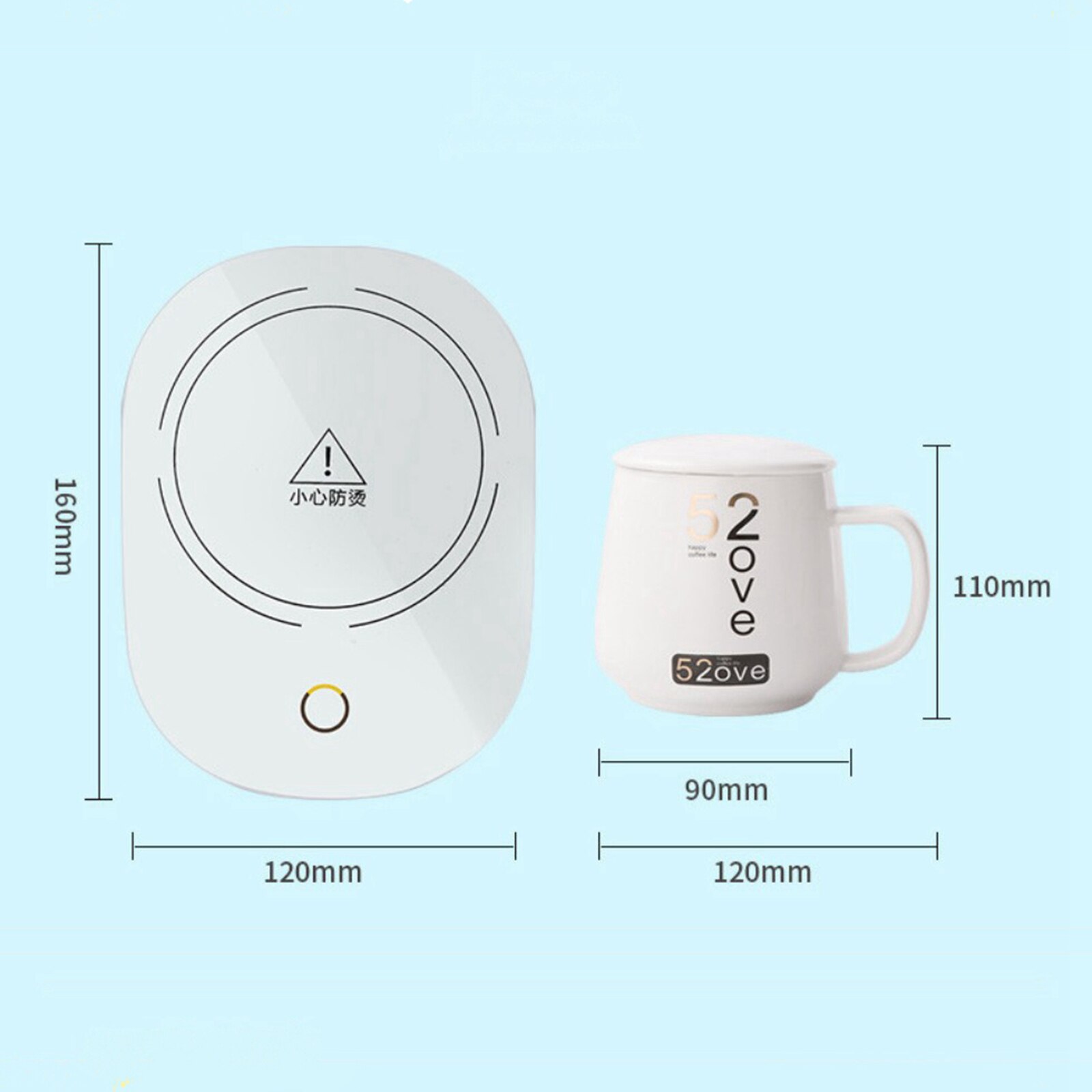 Electric Cup Beverage Warmer Plate Tea Water USB Warmer Pad Portable Mug Cup Heat Beverage Mug Mat Heater Pad Mug Scoop