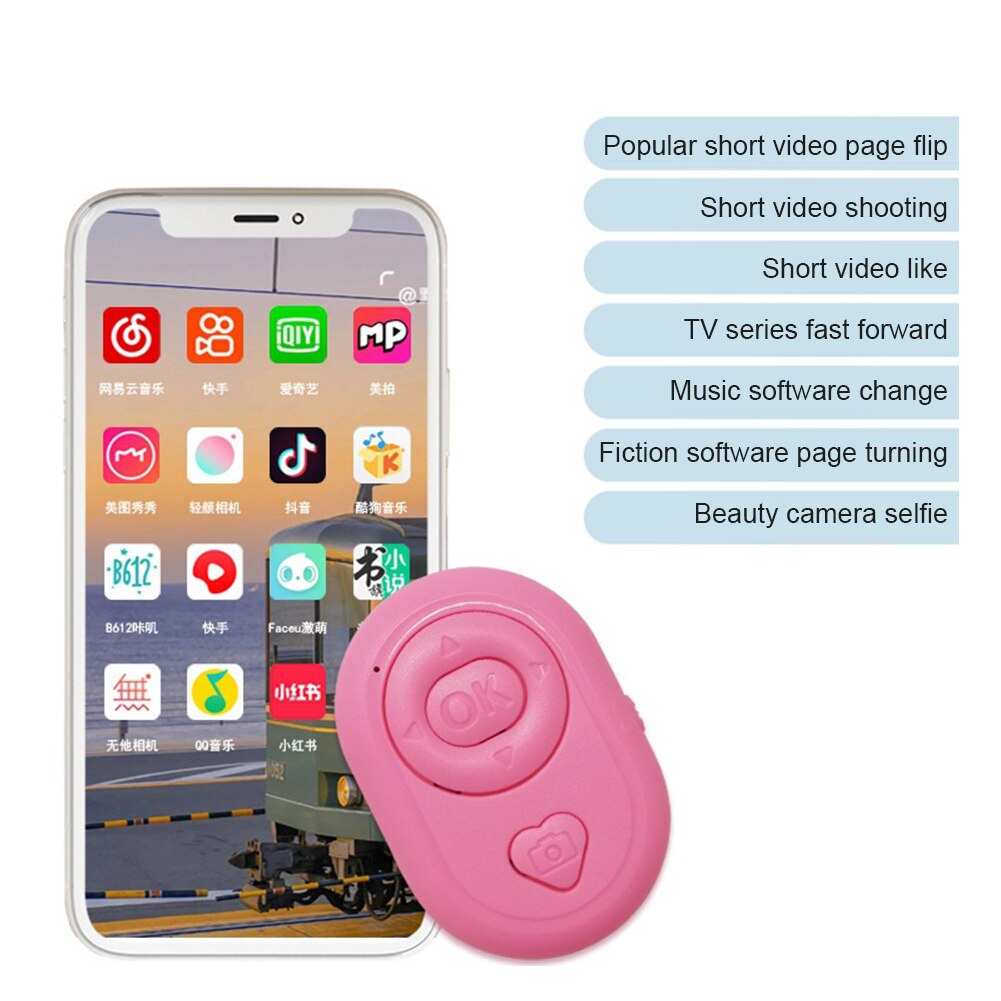 Mini Bluetooth-kompatibel Fernbedienung Geschmack kabellos Regler Selbstauslöser Kamera Stock Auslöser Selfie für Handys
