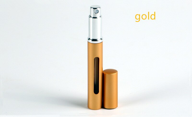 5Ml Draagbare Minitravel Navulbare Parfum Verstuiver Fles Parfum Fles Voor Spray Scent Pomp Case Lege Cosmetische Containers: golden