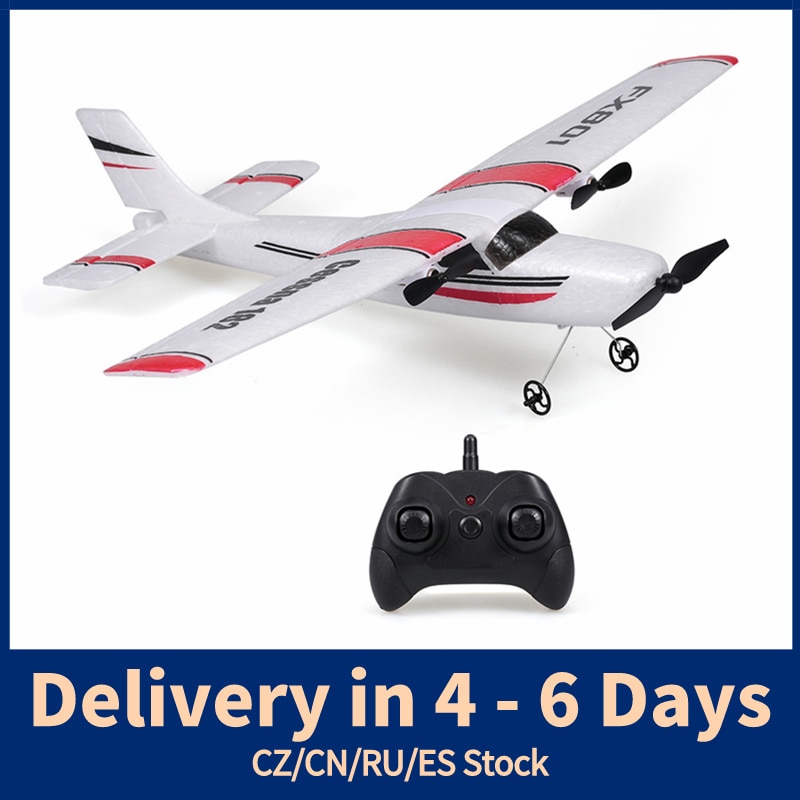 FX801 Vliegtuig Cessna 182 2.4Ghz 2CH Rc Vliegtuig Duurzaam 20 Minuten Vliegen Outdoor Rc Vliegtuigen Speelgoed Voor Beginner