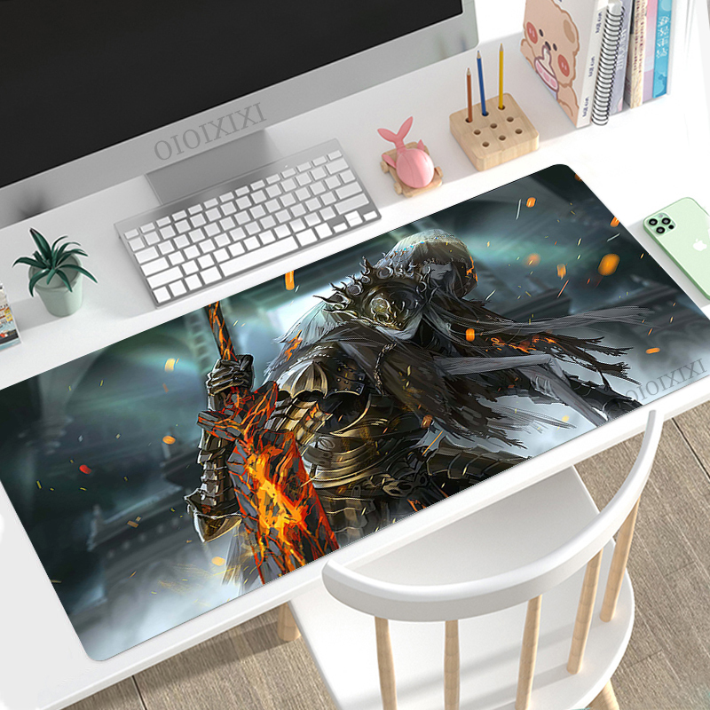 Dark Souls Mouse Pad Gamer XL Computer Custom HD Mousepad XXL Desk Mats Carpet Office Soft Mice Pad Desktop Mouse Pad: 30x24 cm / BEAN PASTE