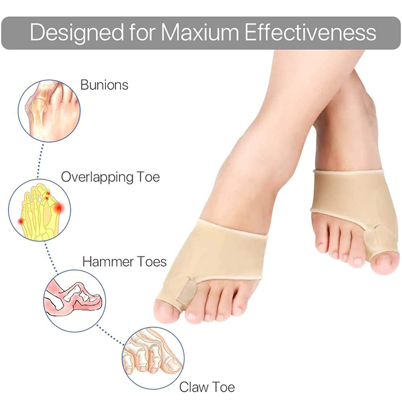 Zehenkorrektur Orthesen Füße Fußpflege Knochen Daumenversteller Korrektur Weiche Pediküre Socken Bunion Glätteisen (1 Paar / 2 Paar)