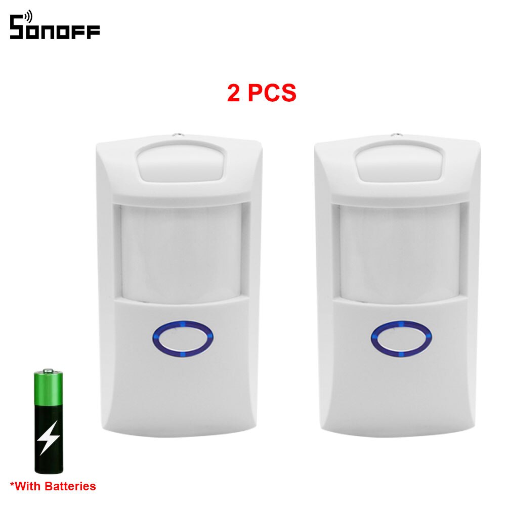 PIR2 Motion Sensor With Battery Wireless PIR Alarm Motion Sensor Detector 433Mh RF Work With SONOFF RF BridgeR2: 2PCS PIR2