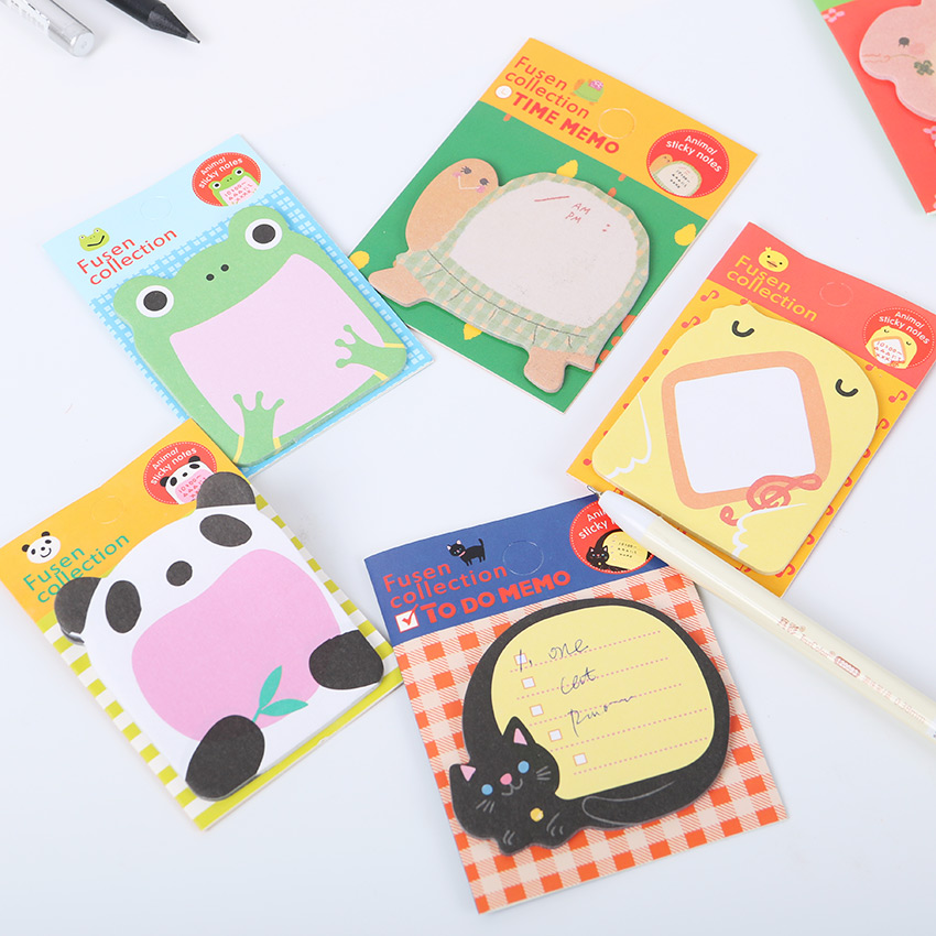 Kawaii Unieke Scrapbooking Bos Dier Serie Staicker Kantoorbenodigdheden Vlaggen Memo Boek Marker Sticky Notes