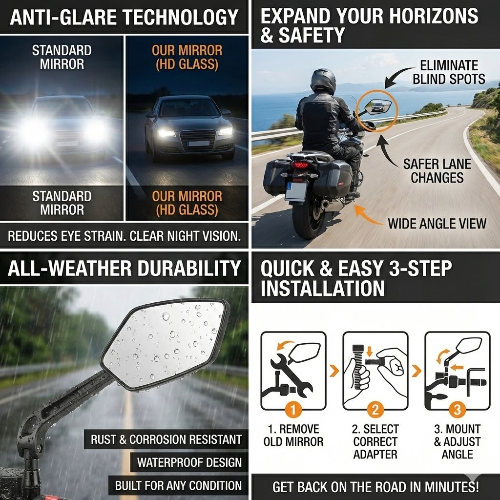 Motorrad-Rückspiegel für G650GS Sertao G 650 GS G650 GS , verstellbare Rückspiegel, Zubehör