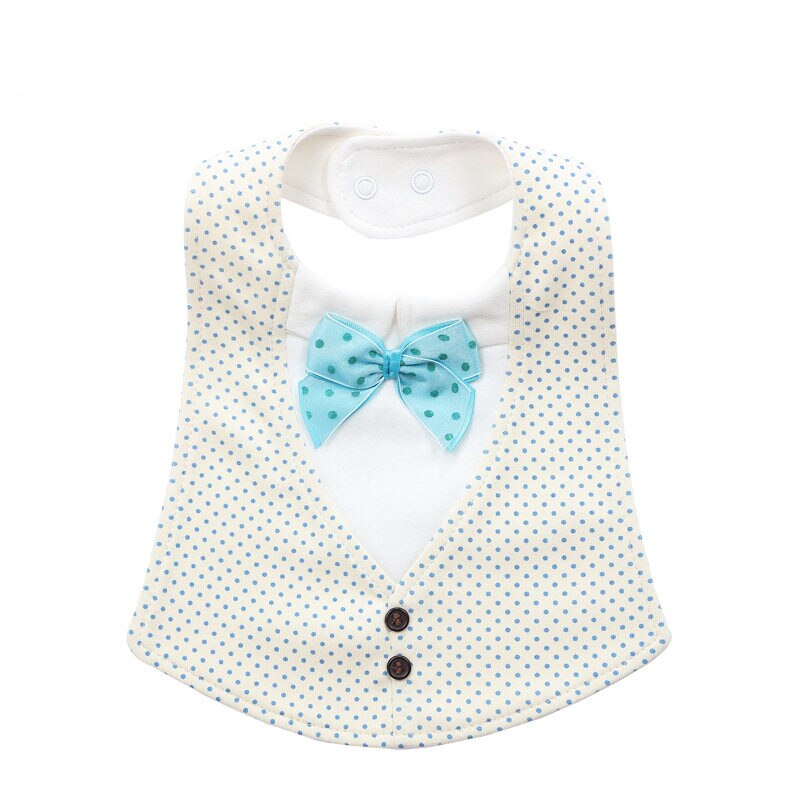 Babero de algodón impermeable con estampado a rayas para bebé, ropa infantil, Bandana con lazo, 0-3 años