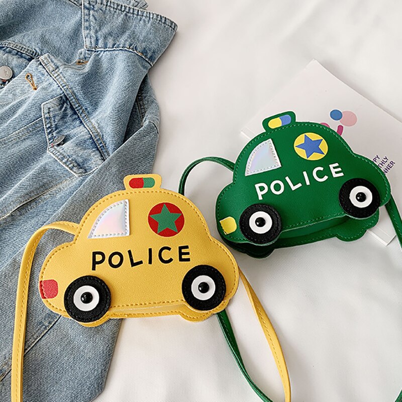 1 stuks dames-meisjes portemonnee van pu-leer, mini-portemonnee, heuptasjes, 3d cartoon auto's in koreaanse stijl, messenger bags, kindermuntzak