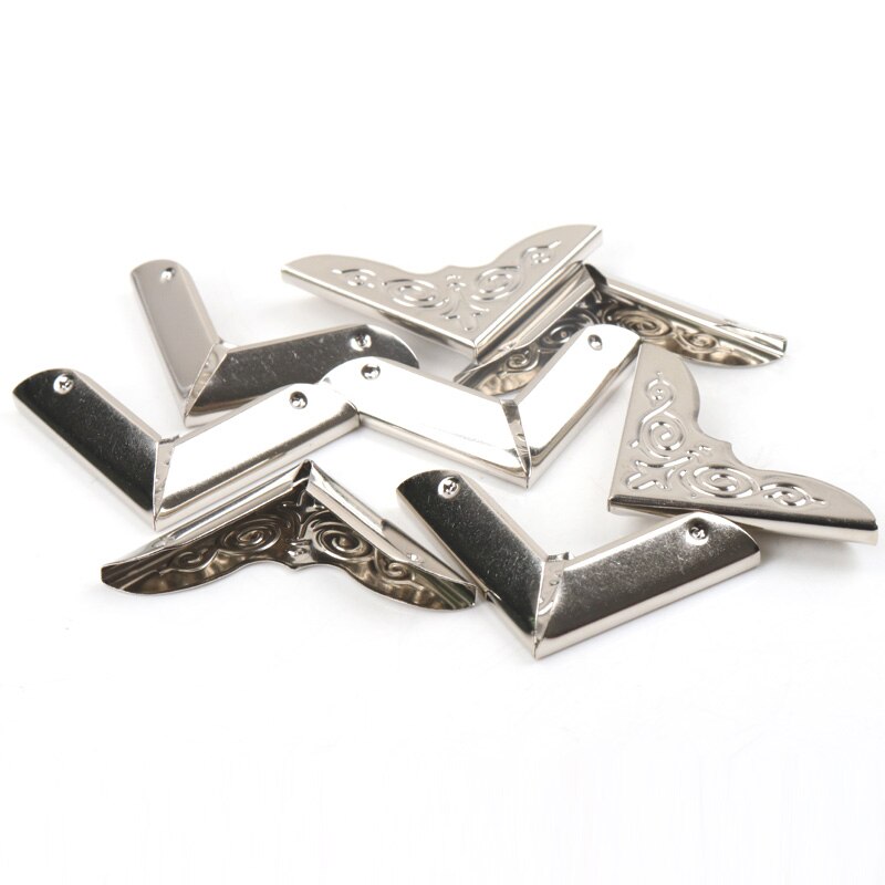 Metallhörn för böcker scrapbooking fotoalbum menyer hörnskydd metallhantverk diy ornament 30 x 30 x 3mm 20 st