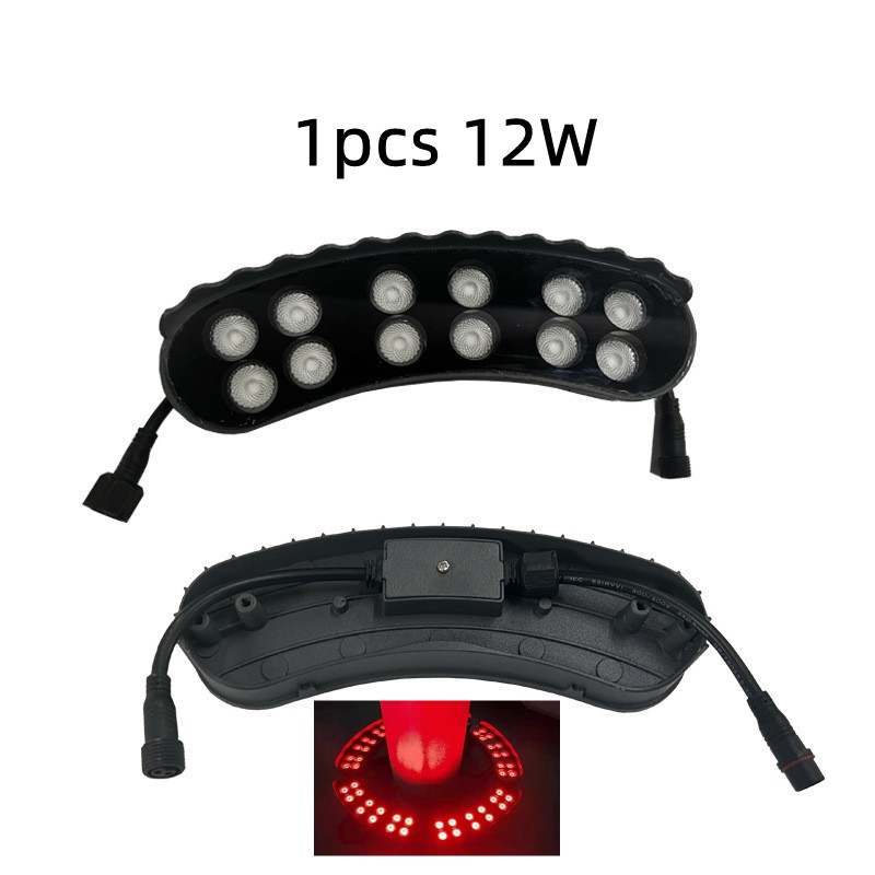 1 stks 12 W Boom Holding Lamp Outdoor IP65 Waterdichte Tuin Spot Ondergrondse Lampen Landschap Verlichting AC85-265V DC24V RGB Licht: Black / RED / 0-5W