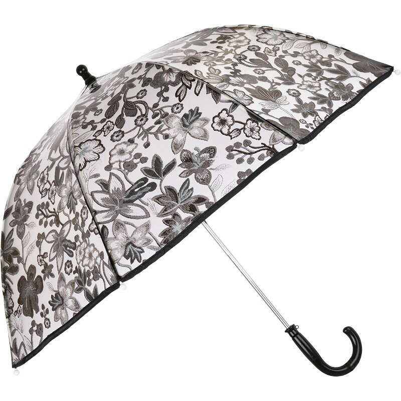 Kid 'S Paraplu Transparante Bloem Paraplu Creatieve Paraplu Cartoon Paraplu Leuke Lange Handvat Mode Paraplu