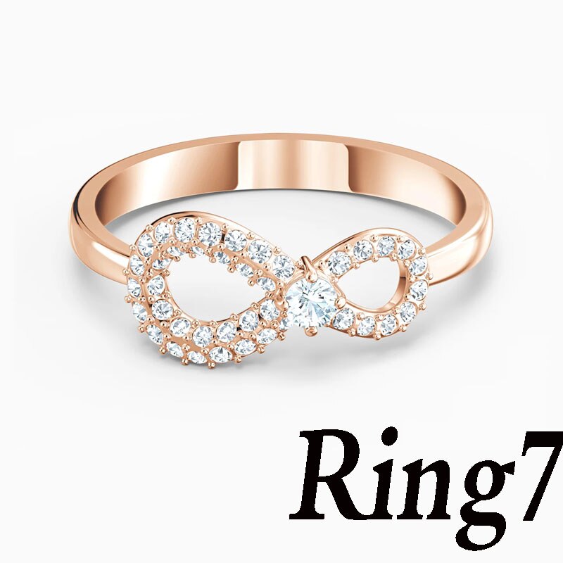 2020 di modo di Nuovo Oro Rosa INFINITY CUORE, A forma di Y Signore Della Collana Originale Gioielli Donna per Dare Fidanzata Di Compleanno Best Regalo: ring7