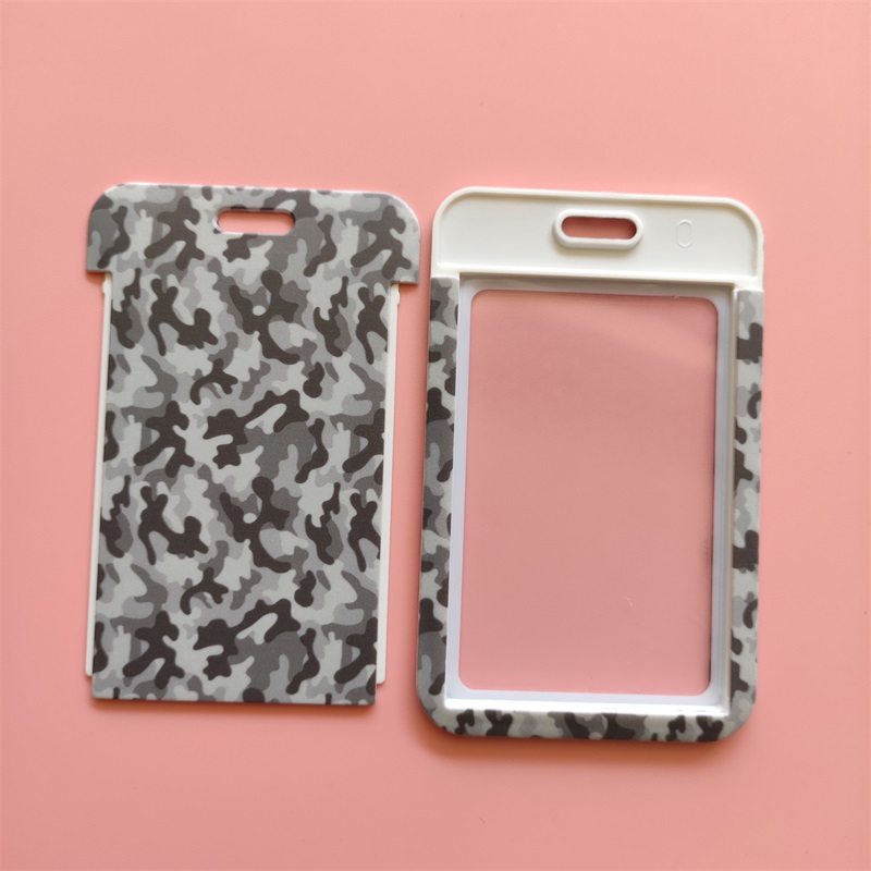 Camouflage Name Card Student Campus Card Hanging Neck Bag Card Holder Lanyard ID Card Case