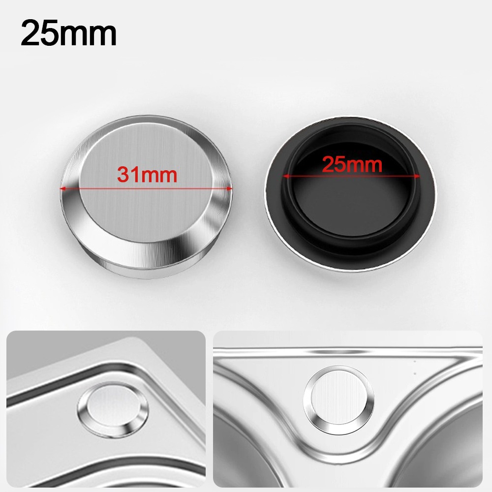 Tapón de fregadero de acero inoxidable, cubierta de orificio para grifo, tapón de agua, sello de drenaje de cocina, lavabo antifugas, accesorios de fácil uso para lavandería: YELLOW