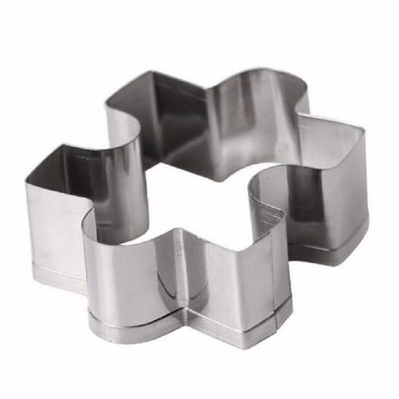 Cortador de galletas navideño de acero inoxidable, moldes para postres, molde de pastel para hornear, sello de galletas, cortador de Fondant, 1 ud.: Default Title