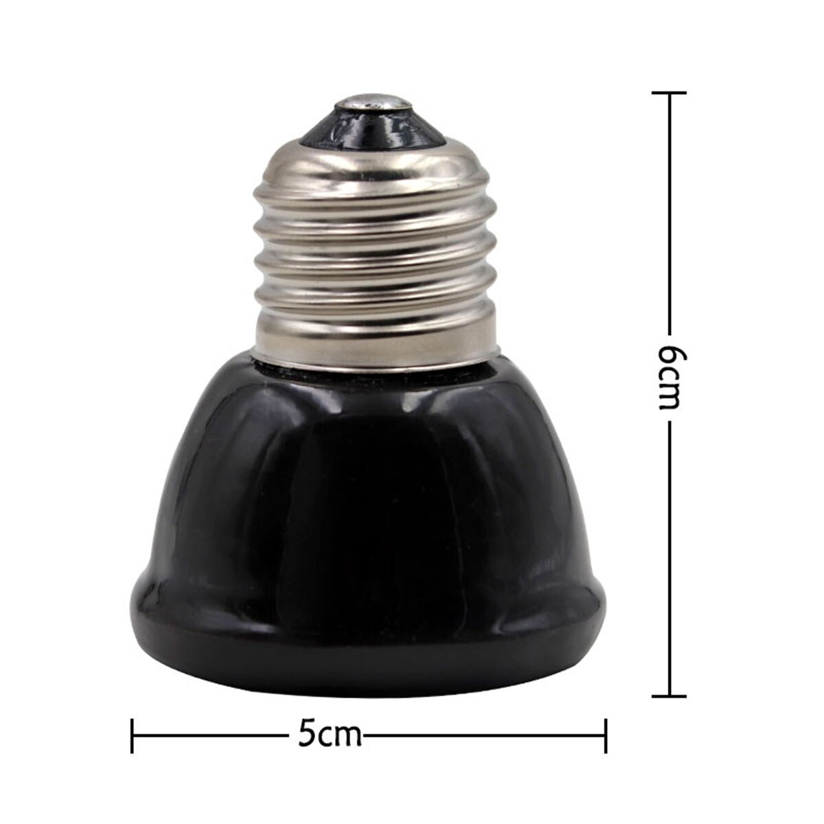 Mini svart husdjur värmelampa infraröd keramisk sändare värme glödlampa husdjur brooder kycklingar reptil lampa 25/50/ 75/100w