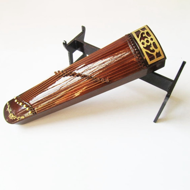 Mini guzheng kinesisk traditionelt musikinstrument guzheng samling dekorativ boks musikinstrument