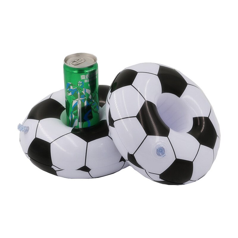 Oppblåsbar koppholder fotball drikkeholder svømmebasseng flyte bading babybasseng leker festdekorasjon bar coasters holder