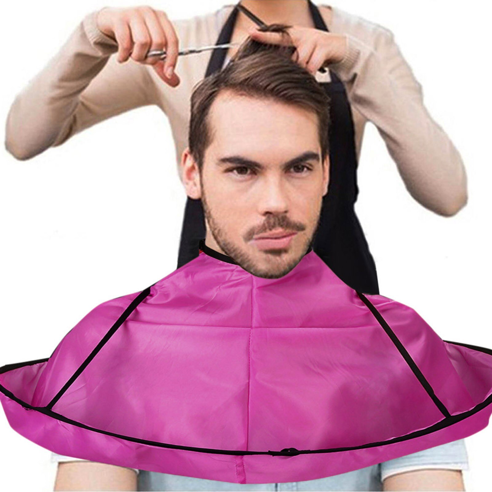 DIY Haar Schneiden Mantel Regenschirm Haarschnitt Kap Haar Barbier Kleid Schürze Tuch Wasserdichte Farbstoff Salon wickeln Schützen Friseur Werkzeuge: D