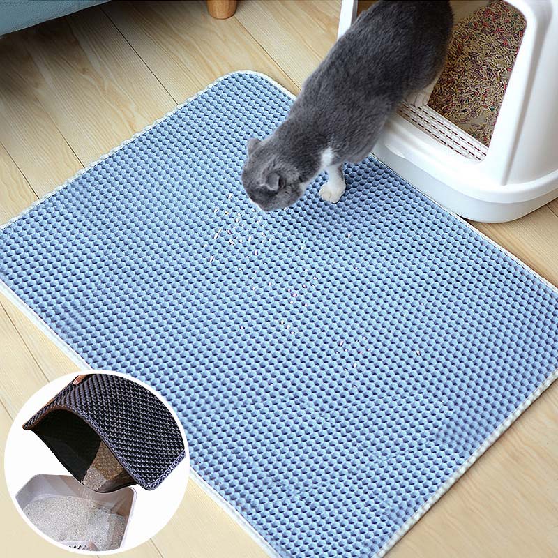 Double Layer Cat Litter Tray Trap Mat Catch Cat Litter House Box Pad Toilet
