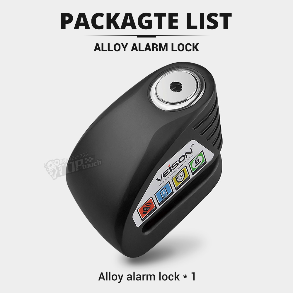 VEISON Moto Lock Bike Alarm Lock impermeabile Scooter Disc Locks avvertimento sicurezza antifurto bicicletta Para Moto Alarma Moto: Army Green