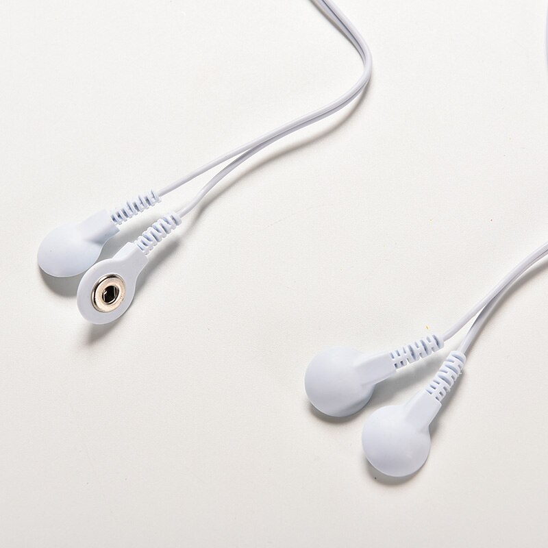 Cable de plomo de electrodos, Cables de conexión de 4 botones de 2,5mm para máquina de terapia Digital, herramienta de decenas, Cable de conexión para enchufe de electrodo