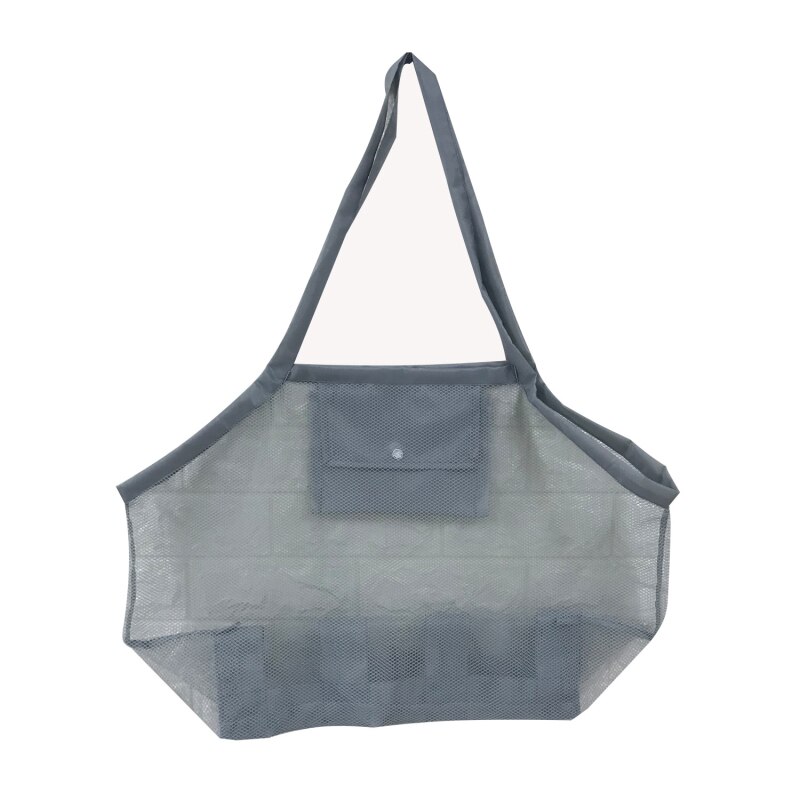 Mesh Strandtas Extra Grote Strandtassen En Tote Rugzak Speelgoed Zwemmen Sport Zomer Capaciteit Schouder Fitness Tas Strandtassen: Light Grey