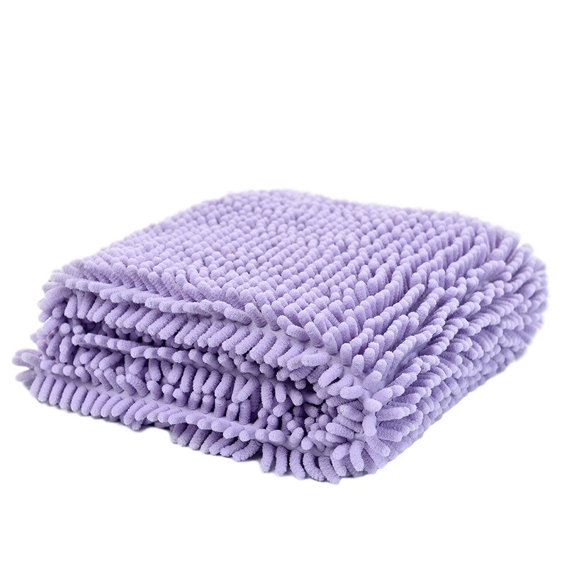 Fiber Pet Bath Towel Strong Water Absorption Bathrobe for Dog Cat Soft Grooming Quick-drying Multipurpose Cleaning Dog Bathrobe: Purple / 35x60cm