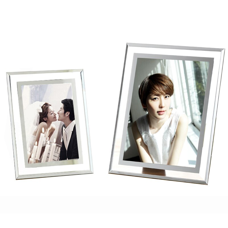 Di alta Qualità di Cristallo di Vetro foto portafoto 5 6 7 8 10 Pollici Croce e di Visualizzazione Verticale Complementi Arredo Casa Cornici S $