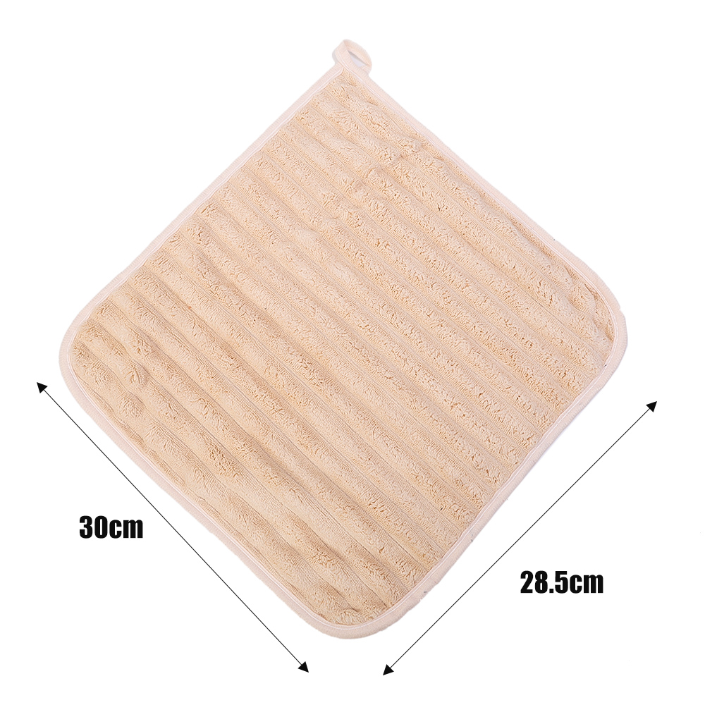 Toalla de limpieza de manos de lana Coral, toalla absorbente gruesa, pañuelo suave duradero, toalla para lavar platos de cocina, 5/1 Uds.: Borgoña / 2 unids