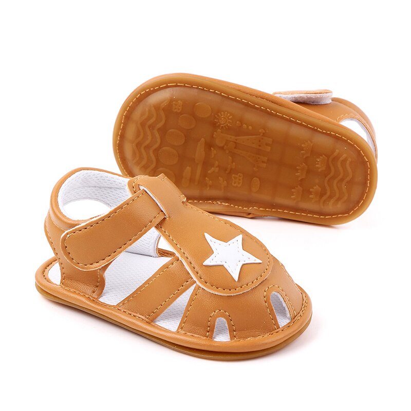 Sommar baby pojkar andas mockasiner halkskydd skor baotou sandaler småbarn mjuka sulor sneakers 0-12 månader dropshipper