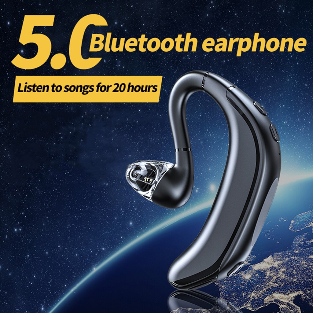 Bluetooth Headset V5.0 HD Wireless Bluetooth Earpiece with CVC8.0 Noise Cancelling 20Hrs Hands-Free Talking for Phone Laptop