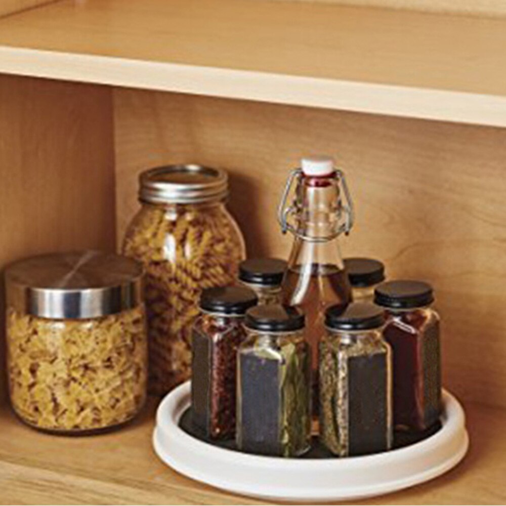 360 ° hjemmeroterende krydderestativ roterende køkkenopbevaringsbakke køkken roterende krydderestativ hjemmeopbevaringsbakke