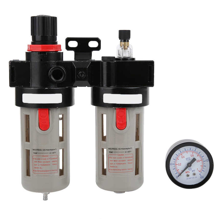 Öl-Wasser-Separator Duplex Filter Druckregler Gas Flüssigkeit Trennung BFC-3000