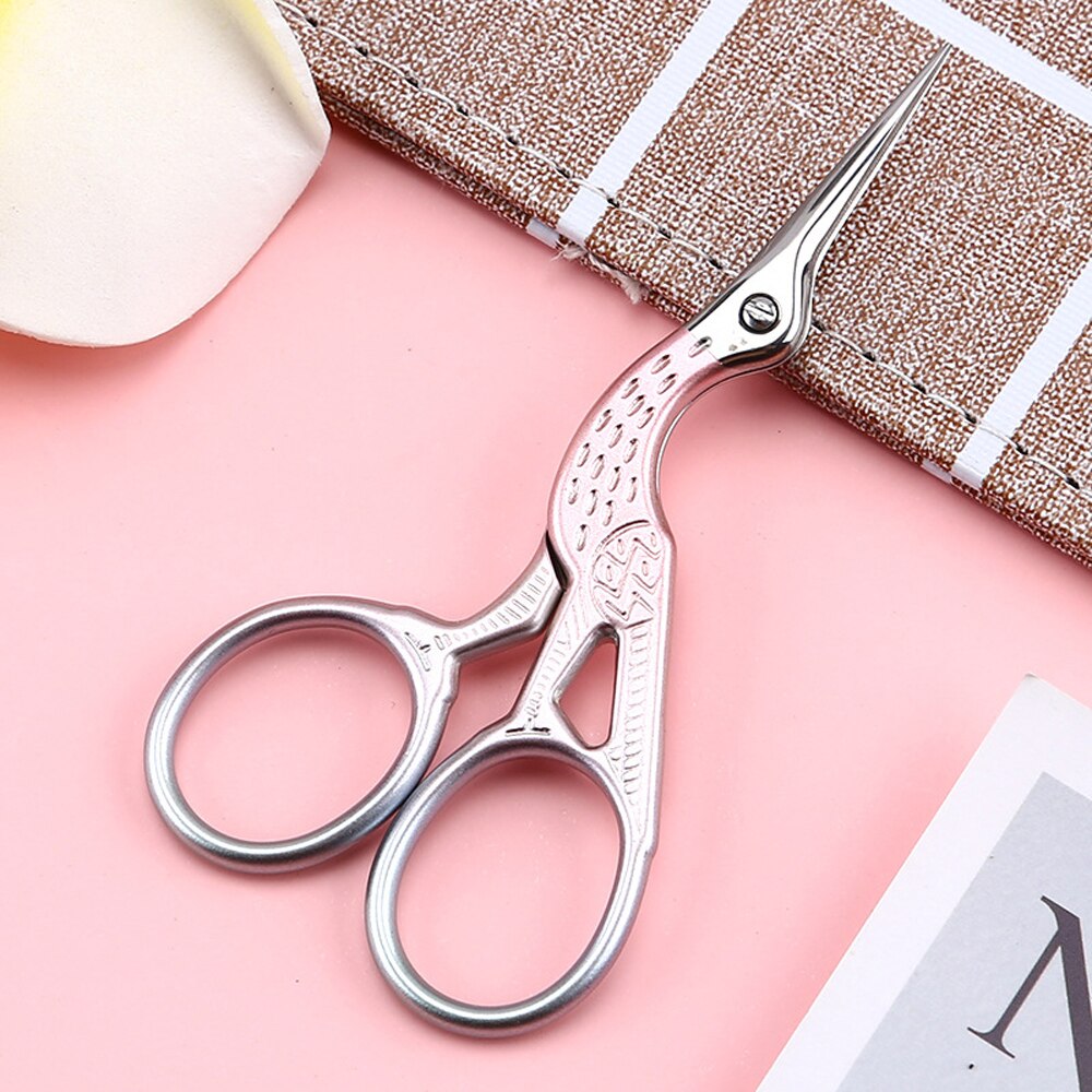 Eyebrow Scissors Stainless Steel Nose Eyelash Tape Scissors Face Hair Removal Eyebrow Trimmer Shaver Eye Brow Women Makeup Tool: Gradient powder