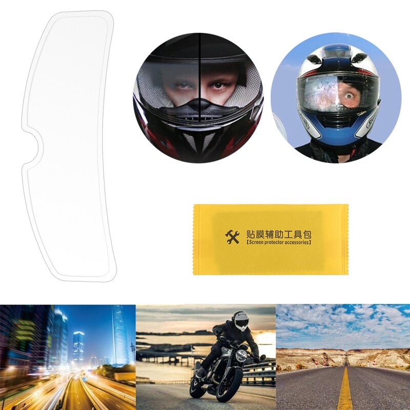 Clear Anti-Fog Patch Film Motorcycle Helmet Fog Resistant Screen Lens Universal for Full Half Face Off-road Helmets