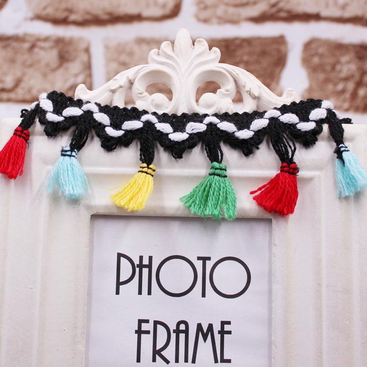 Meldplicht 2y/lot 5 cm Katoenen Draad Kwastje Kant Lint Trim Fringe Stof Kleding Naaien Ambachten DIY Decor Materialen: 2