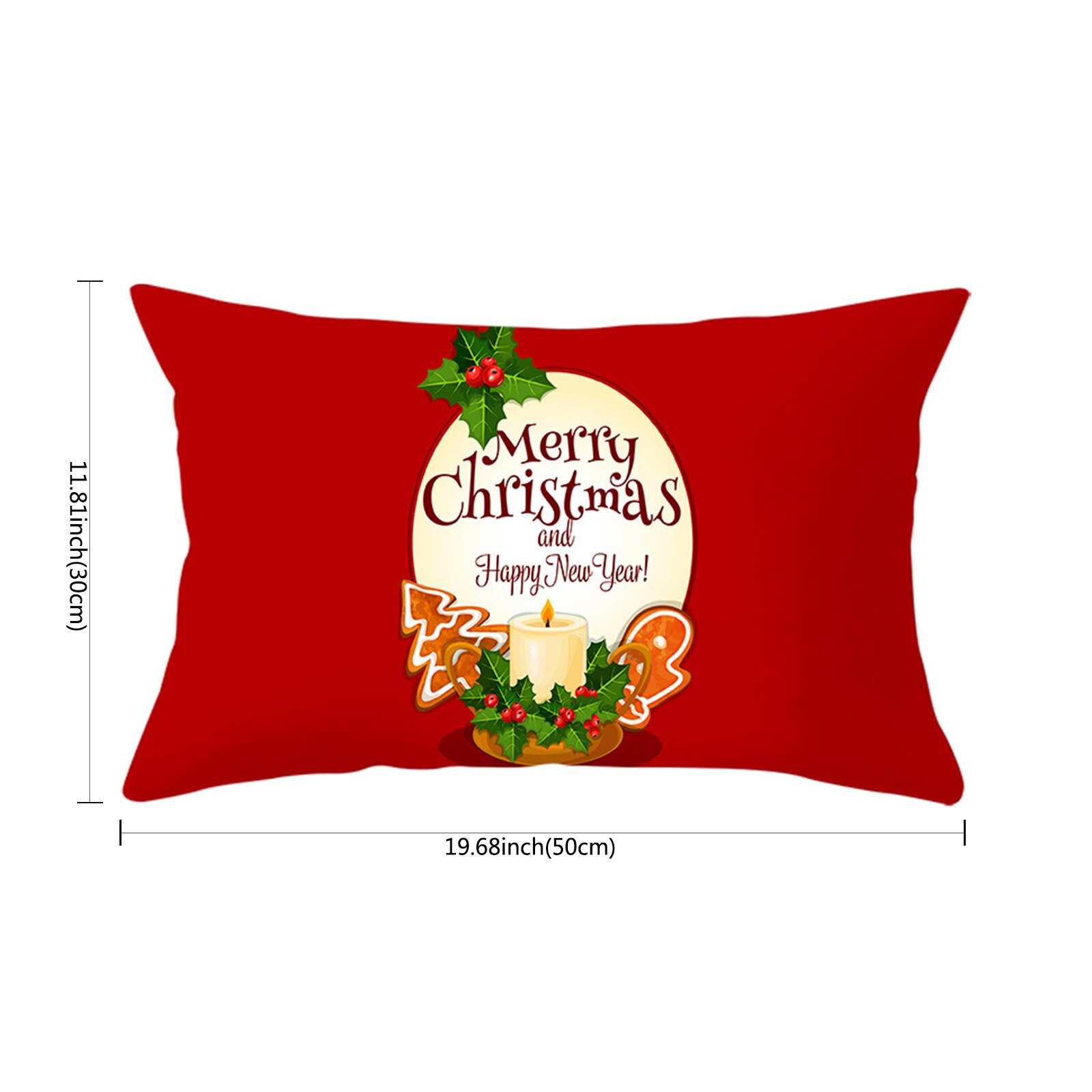 Juledekoration pudebetræk polyester glædelig jul kaster lændehynde pudebetræk juletræ pudebetræk 30*50cm/44*44cm