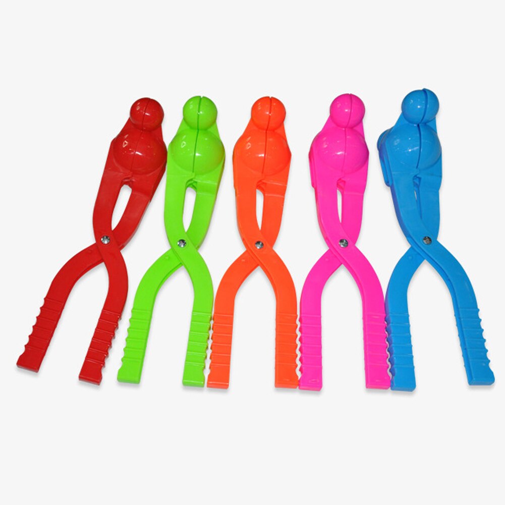 2PCS Cartoon Lustige Kinder Kampf Werkzeug Outdoor Maker Winter Sand Form Gelegentliche Farbe Schneeball Clip Spielzeug PP Kompakte