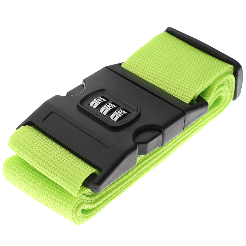 1pc Reisegepäck koffer sicheres Schloss langlebiger Nylon-Packgurt Gürtel Passworts chloss Schnallen riemen Gepäck gurt: Blau