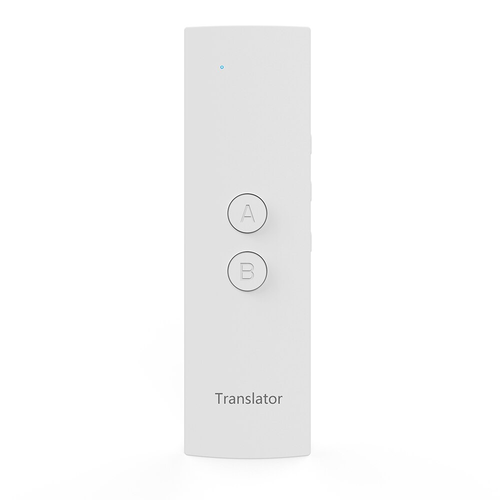 T6-aparato para traductor de voz inteligente, manual, traducción en tiempo Real bidireccional, 38 idiomas para aprender viajes: Blanco