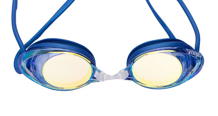 Svømmebriller yingfa dykning surfing briller optisk elektroplade vandtæt silikone reducerer blænding svømmebriller: Y588af( v )-02