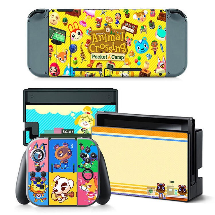 Cute Animal Crossing Vinyl Sticker Detachable Re-usable for Nintendo Switch Console & Joy-Con Controllers: Style 3