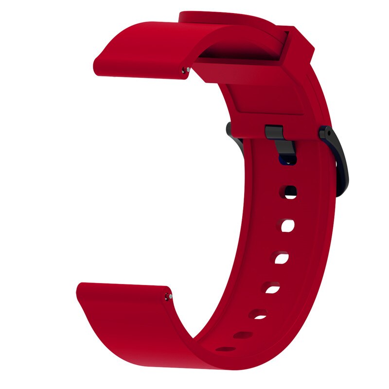 Silicone Sport Polsband voor xiaomi Huami amazfit Bip Smart Horloge Band 20mm Vervanging Band Armband Smart Accessoires: Red