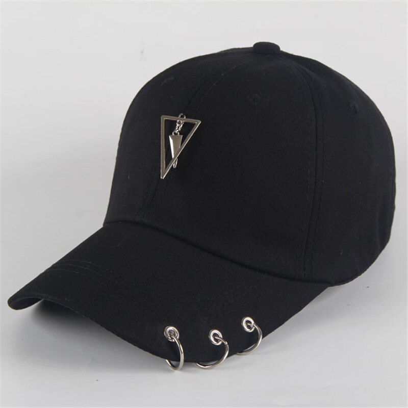 Cappello papà Creativo Piercing Anello Berretto Da Baseball Punk Hip Hop Protezioni del Cotone Adulto Casual Solido Regolabile Unisex Protezioni di Snapback