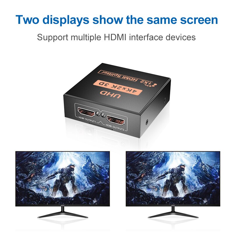 4k splitter hdmi 1 in 4 ieșiri hdcp video hdmi splitter comutator 1 x 2 1 x 4 splitter 1 in 2 ieșiri 1080p afișaj dublu pentru hdtv  ps5 xbox