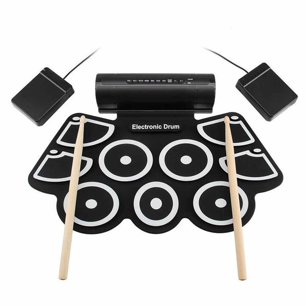 Draagbare Elektronische Drum RollUp Drum Set Ingebouwde Luidsprekers