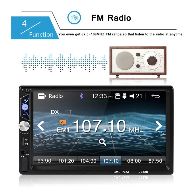 Autoradio druk  sn 7 hd inch druk  sn 2 din in-dash  mp5 speler o video versterker met mirror link fm radio afstandsbediening co