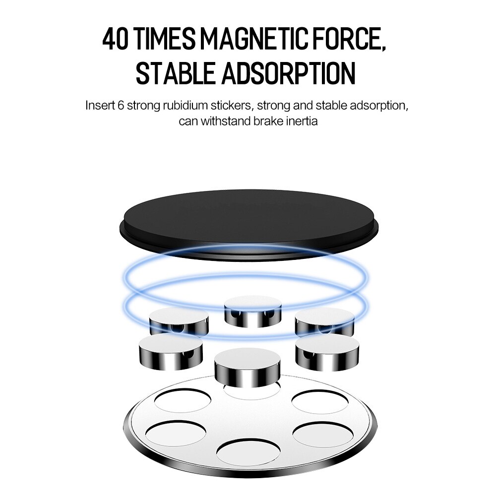 Rock Metal Magnetische Auto Telefoon Houder Voor Iphone Samsung Xiaomi 360 Air Magneet Stand In Auto Gps Mini Air Vent magneet Mount Stand